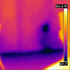 Inner wall plumbing leak through thermal imaging
