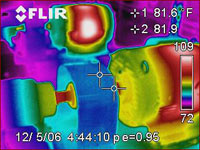 Thermal imaging on mechanical equipment